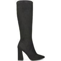 'Gia' Square Toe Block High Heel Knee High Boots