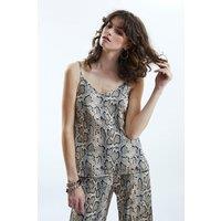 Python Print Camisole Beige