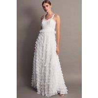 Ellen Ruffle Maxi Bridal Dress Ivory