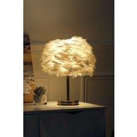 Contemporary Feather Bedside Table Lamp