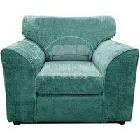 Monaco Chenille Fabric Single Seater Armchair Curved Arm