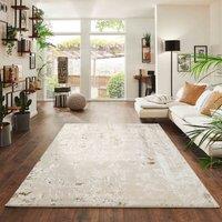Desire Rugs Modern Styra Abstract Area Rugs Luxury for Bedroom, Living Room, & Hallway in Beige | Size: 200 cm x 290 cm