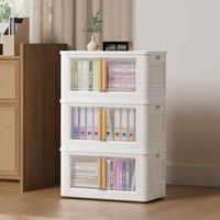 Stackable Foldable 3-Tier Storage Box Wardrobe 50*30*89 CM