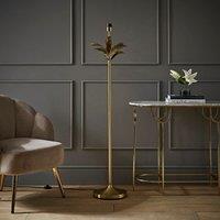ValueLights Christina Gold Palm Leaf Detail Single Stem Floor Lamp Base