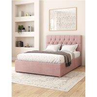 Aspire Olivier Electric Adjustable Bed Upholstered in Plush Velvet Fabric with Pocket Sprung Mattress UK Made in Light Pink | Size: Double