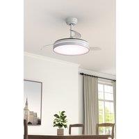 Revised Title: Wireless Remote-Controlled Acrylic Ceiling Fan Light Featuring Retractable Blades