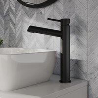 Balterley Bathroom High-Rise Mono Basin Mixer Tap for Countertop, Black, 52 mm in Black