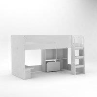 Kidsaw Mid Sleeper Toybox Cube in White | Size: Single