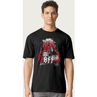 Stranger Things Men's HFC Hellfire Club Nerds & Freaks 4EVA T-Shirt in Black | Size: 2XL