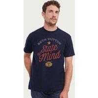 Yellowstone Men's State Of Mind Beth Dutton Red T-Shirt in Navy | Size: Small