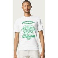 Stranger Things Men's Hopper's Waffle Extravaganza Triple Decker T-Shirt in White | Size: XL