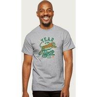Stranger Things Men's Year Of The Tiger Hawkins High School T-Shirt in Mid Grey | Size: Medium