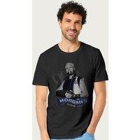 One Piece Men's Axe Hand Morgan Marine Captain Live Action T-Shirt in Black | Size: Large