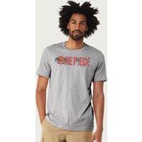One Piece Men's Buggy Badge Anime T-Shirt in Mid Grey | Size: Large