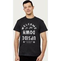 Stranger Things Men's Welcome To The Upside Down T-Shirt in Black | Size: Small