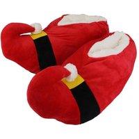 Slipper Snob Women's Christmas Soft Santa Slippers in Burgundy | Size: 7-8