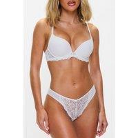 Ann Summers Women's Bridal Sexy Lace Smoothing Plunge Bra in White | Size: 34D