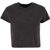 Build Your Brand Women's Vintage Cropped T-Shirt in Black | Size: 2XL