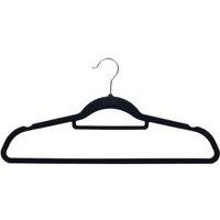 LIVIVO Flocked Velvet Hangers - Pack of 50 (Grey/Rose Gold) in Black | Size: Large