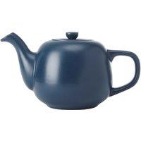 La Cafetiere Ceramic Teapot, Navy, 600ml, Labelled in Blue