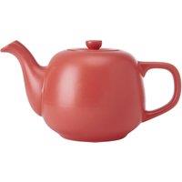 La Cafetiere Ceramic Teapot, Red, 600ml, Labelled in Red