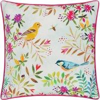 Evans Lichfield Daisy Hill Willow Birds Printed Cushion in Pink | Size: 45 cm x 45 cm