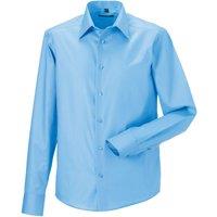 Russell Men's Collection Long Sleeve Tailored Ultimate Non-Iron Shirt in Light Blue | Size: 16 inches