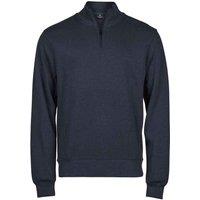 TEE JAYS Men's Ribber Interlock Half Zip Sweatshirt in Navy | Size: 2XL