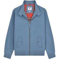 Lambretta Men's Shower Resistant Harrington Jacket in Mid Blue | Size: 3XL