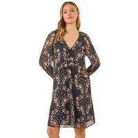 Floral Frill A-Line Dress