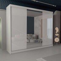 Modern High Gloss Wardrobe 3 Door Sliding Wardrobe W250cm x H200cm x D50cm