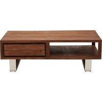 Orsina Acacia Coffee Table, Two-Tier Wooden Coffee Table With Storage, Contemporary Living Room Centre Table in Brown