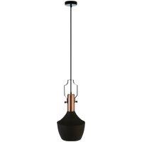 Orsina Medium Pendant Light in Black & Copper, Contemporary Hanging Ceiling Light, Industrial Pendant Lighting