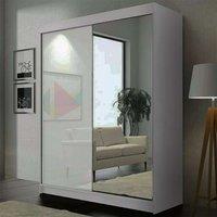 Modern Wardrobe High Gloss 2 Door Hinged Wardrobe W 200cm x H 200cm x D 50cm