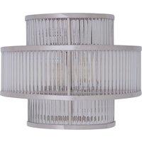 Orsina Salasco 3 Tier Nickel Finish Glass Wall Light in Silver