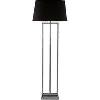 Orsina Skye Nickel Finish Rectangular Floor Lamp in Silver