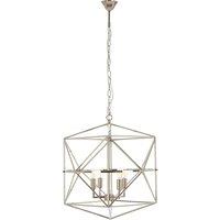 Orsina Kamara Hexagonal Chandelier in Silver