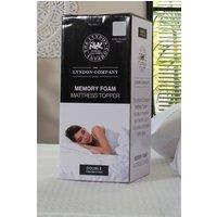 The Lyndon Company Memory Foam Mattress Topper 2.5cm | Deyongs 1846 in Off-White | Size: Super King