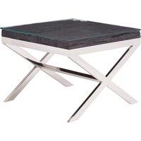 Orsina Kerala Black Top End Table With Cross Base