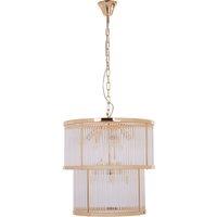 Orsina Large Grey Bell Shaped Pendant Light, Hanging Light for Dining Room or Kitchen, Ceiling Light Fixture in Gold