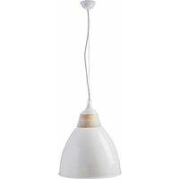 Orsina Large Grey Bell Shaped Pendant Light, Hanging Light for Dining Room or Kitchen, Ceiling Light Fixture in White