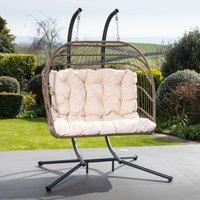 Artemis Home Haversham Swinging Double Garden Seat in Cream