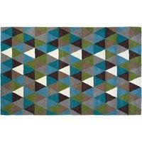 Orsina Multicoloured Large Geometric Rug, Hand Tufted Cotton Wool Blend Area Rug, Colourful Patterned Rug