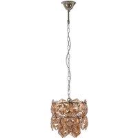 Orsina Rydello Small Amber Glass Chandelier in Orange