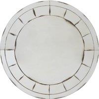 Orsina Riza Round & Effect Wall Mirror in Grey
