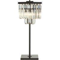 Orsina Kensington Townhouse Iron & Crystal Table Lamp in Black