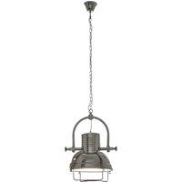 Orsina Industrial Revolution Black Pendant Light, Retro-Style Matte Black & Chrome Finish Lamp, Industrial Lighting in Silver