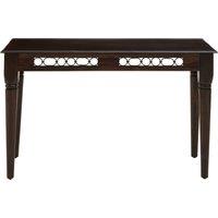 Orsina Dark Sheesham Wood Console Table, Vintage Wooden Hallway Console Table With Iron Finishings, Wood Side Table in Brown
