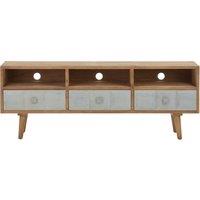 Orsina Modern Wooden Media Unit, Wooden TV Unit For Livingroom, Durable Contemporary TV Cabinet in Natural