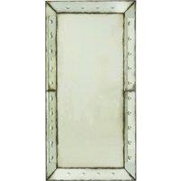 Orsina Large Bubble Effect Wall Mirror, Rectangular Hammered Frame Antique Glass Mirror, Bevelled Edge Wall Mirror in Green